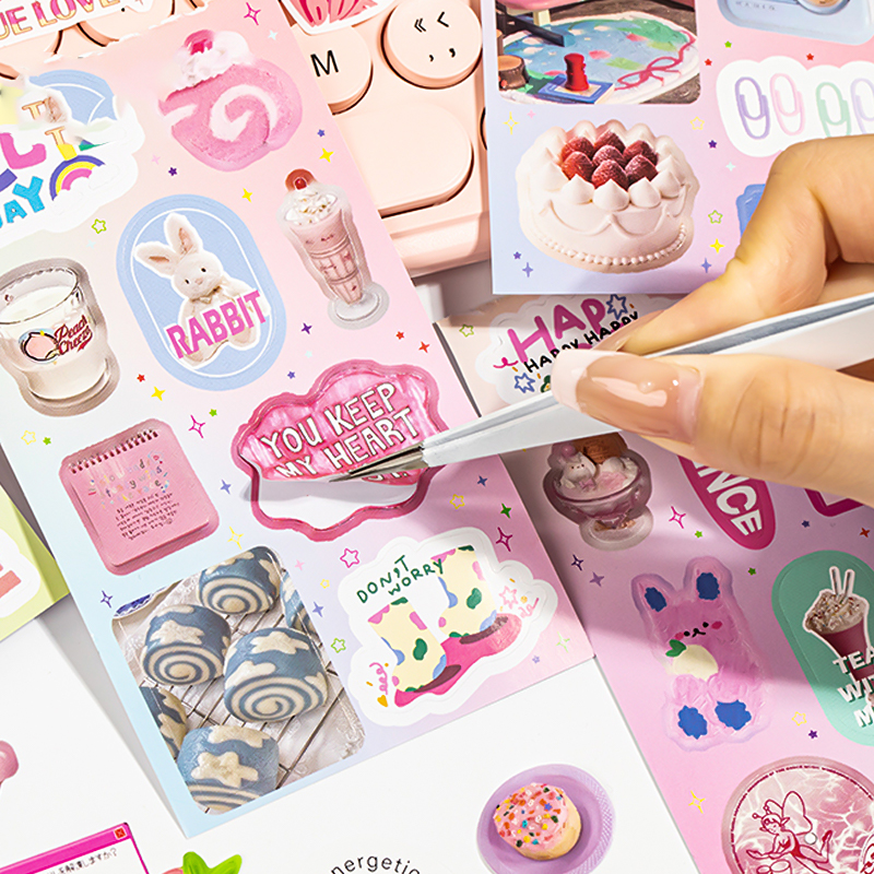 Mr.ペーパーインスタイルのテーマステッカー、DIYスクラップブッキング、かわいいペット、猫、犬、犬、コラージュ、雑誌、日記、装飾、20個/本