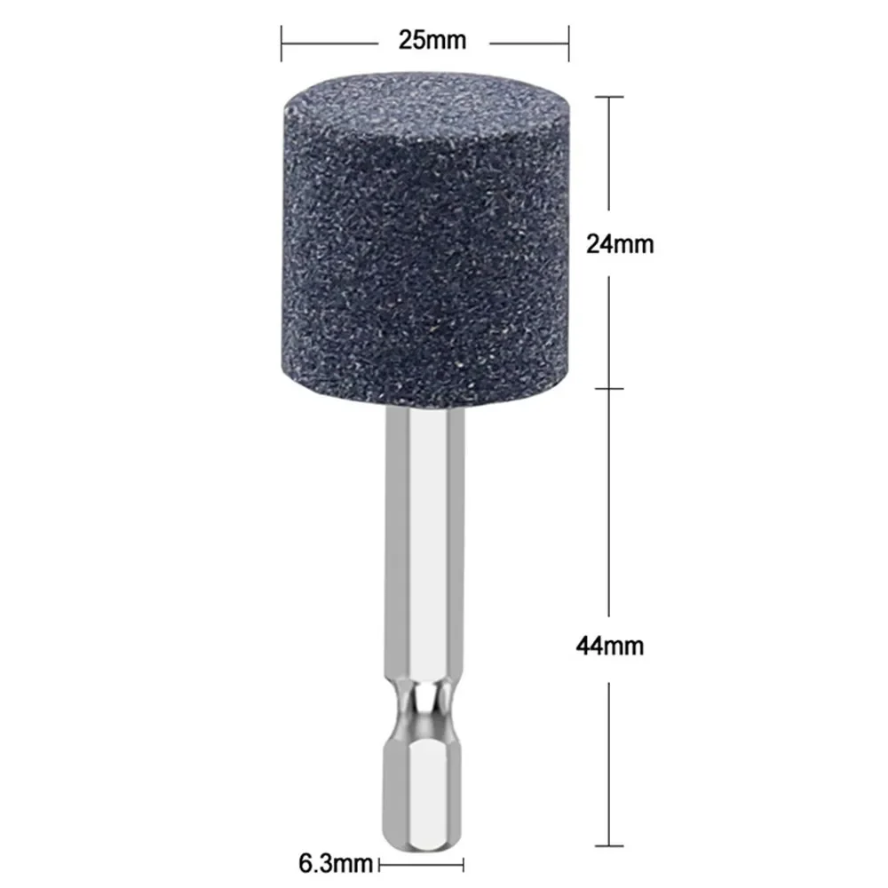 1PC Schleifen Kopf Sechseckigen Schaft Schleifen Rad Schärfen Kopf Tragbare Schleifen Bohrer Werkzeug Korund Kegel Für Metall Maschinen
