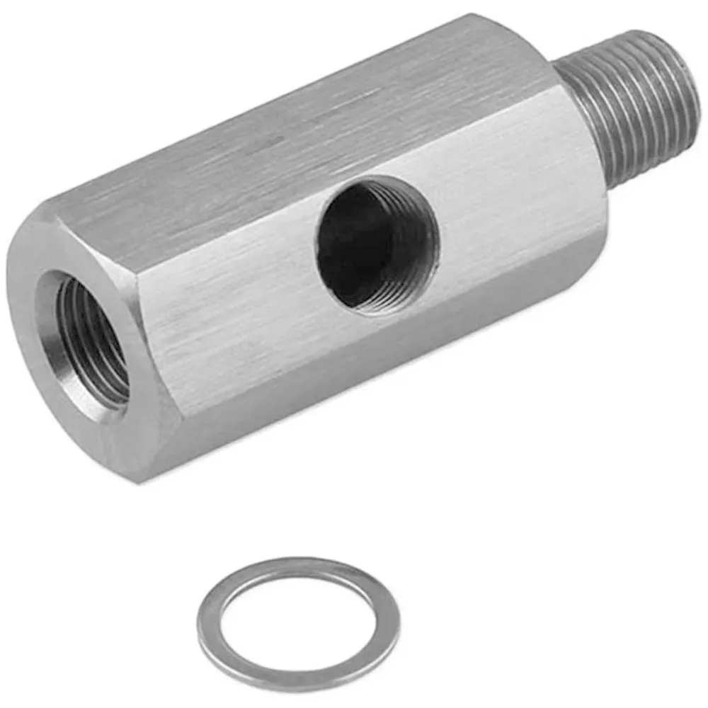 1/8 bbbspt & 1/8 nnnpt & m10 aço inoxidável sensor de pressão óleo conector junta para npt t adaptador turbo acessórios