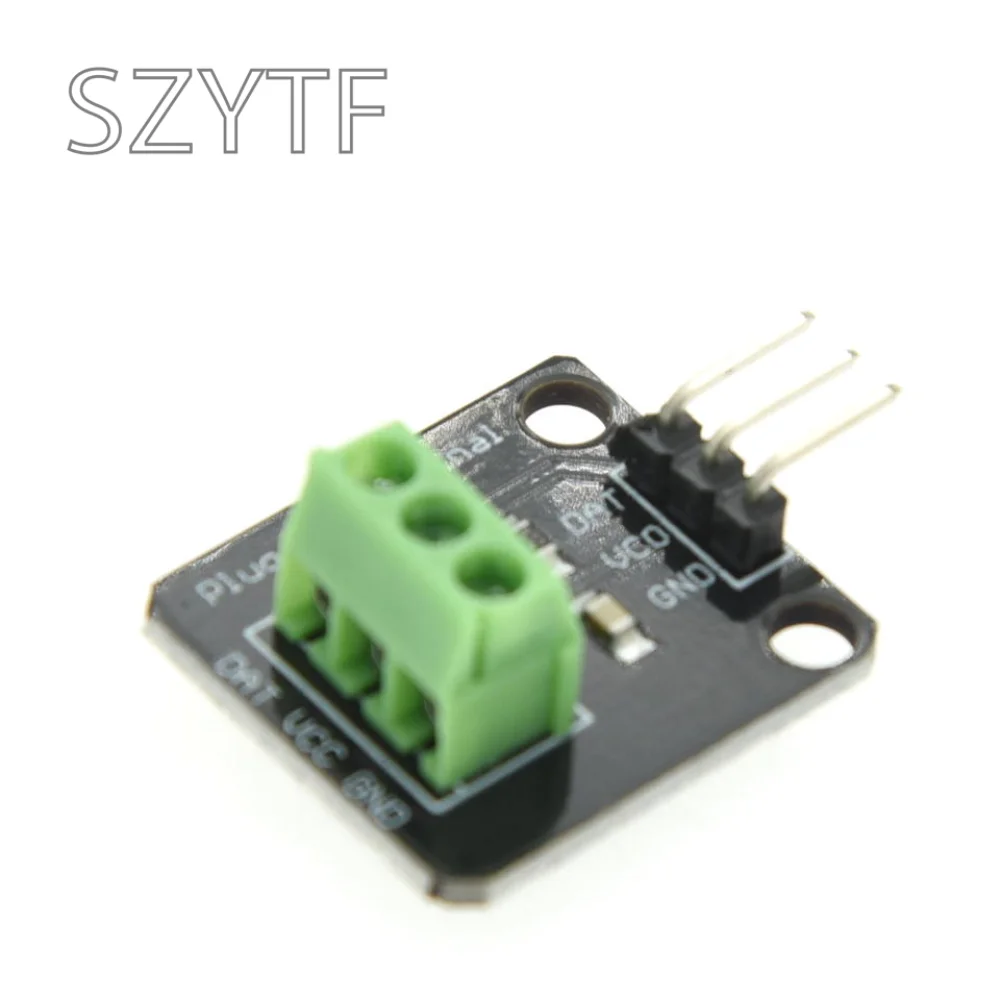 Kit de módulo de Sensor de temperatura DS18B20, Cable de Sensor Digital impermeable de 100CM, adaptador de Terminal de sonda de acero inoxidable para Arduino