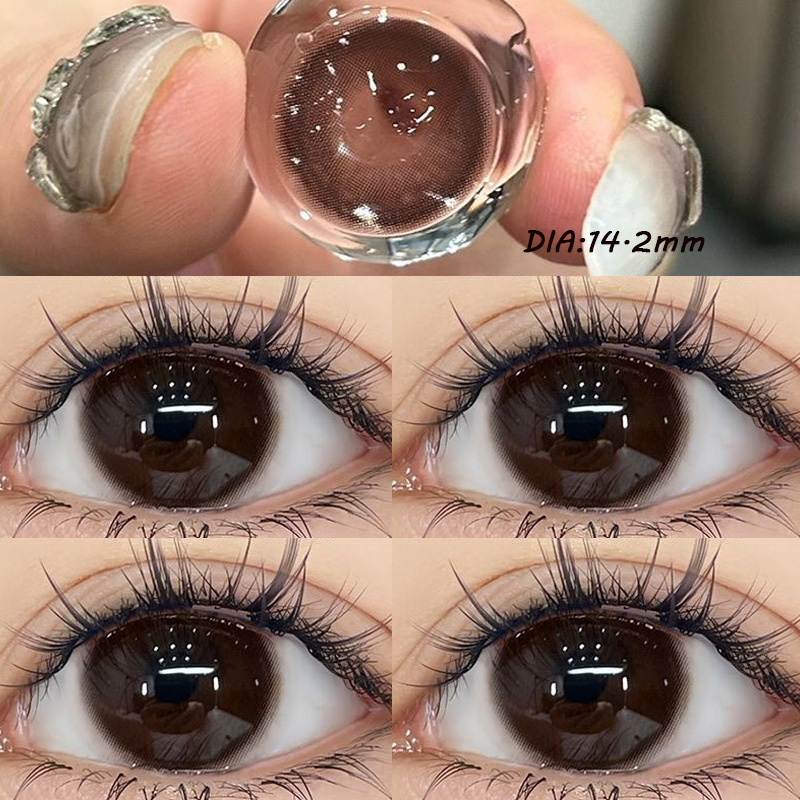 YIMEIXI 2 uds lentes de contacto para ojos graduados ojos de alta calidad contactos de colores hermosa pupila envío rápido anual