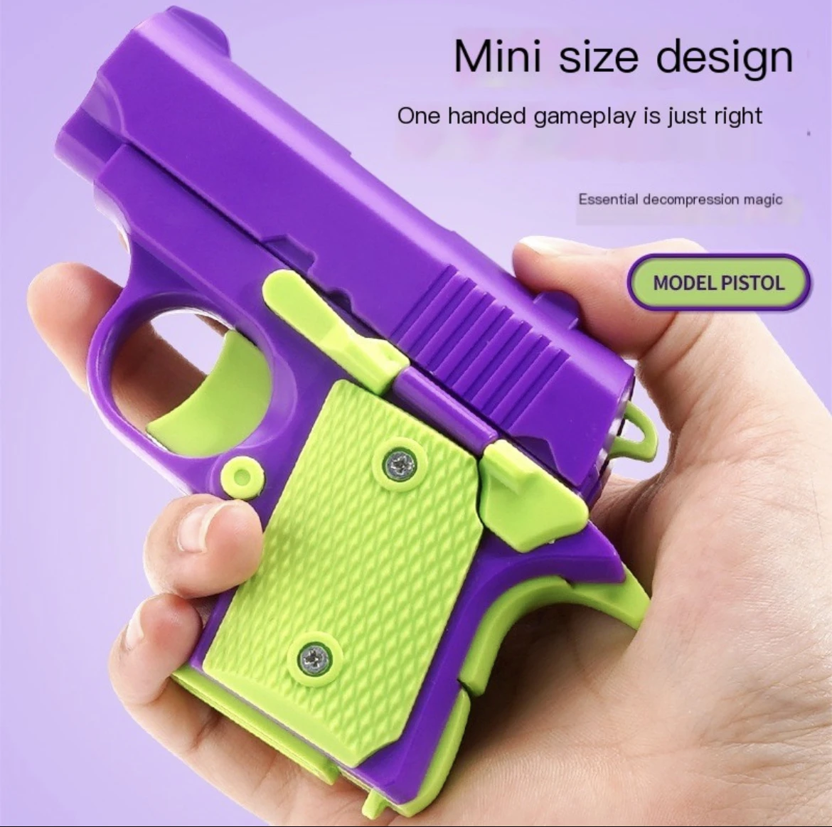 Clearance_New มาถึงความเครียดบรรเทาพลาสติก ABS Mini 1911 3D พิมพ์แรงโน้มถ่วง Fidget ปืนพกของเล่นของขวัญส่งเสริมการขายของเล่นสําหรับชาย K