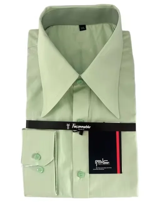 Camicia da uomo dal design retrò di marca alla moda, camicia a punta lunga - camicia personalizzata da uomo dall'aspetto retrò autentico