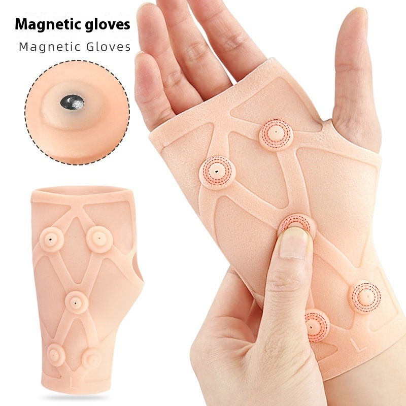 Terapia cinta de pulso túnel do carpo alívio esportes proteção entorse unisex luvas suporte ajustável gamer trabalhador escritório ‌   Magnético