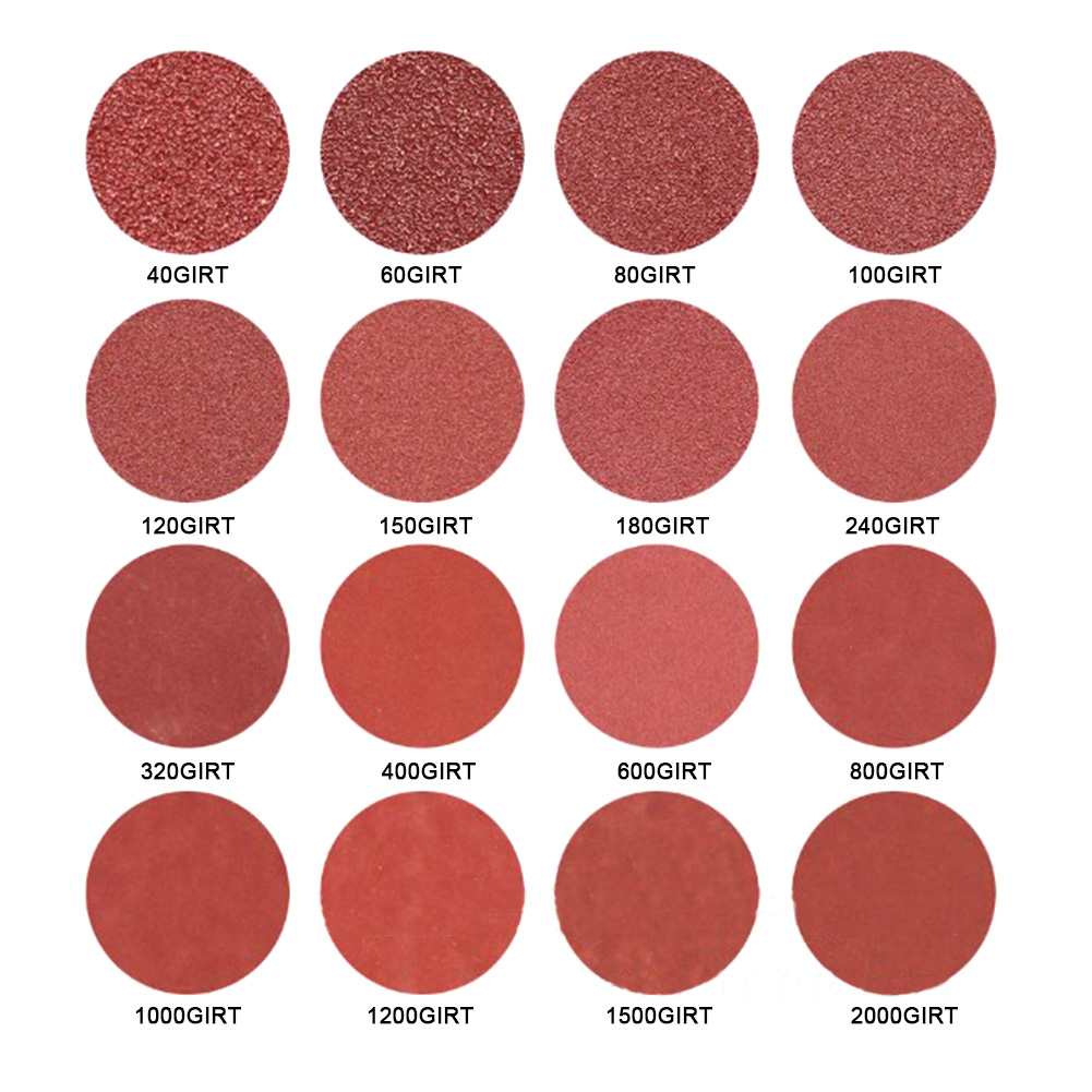 20 sztuk specjalny papier ścierny dysk 4 cale 100mm 40-2000Grit do polerowania okrągłego czerwony brązowy zestaw papierów ściernych narzędzia ścierne zestaw akcesoriów