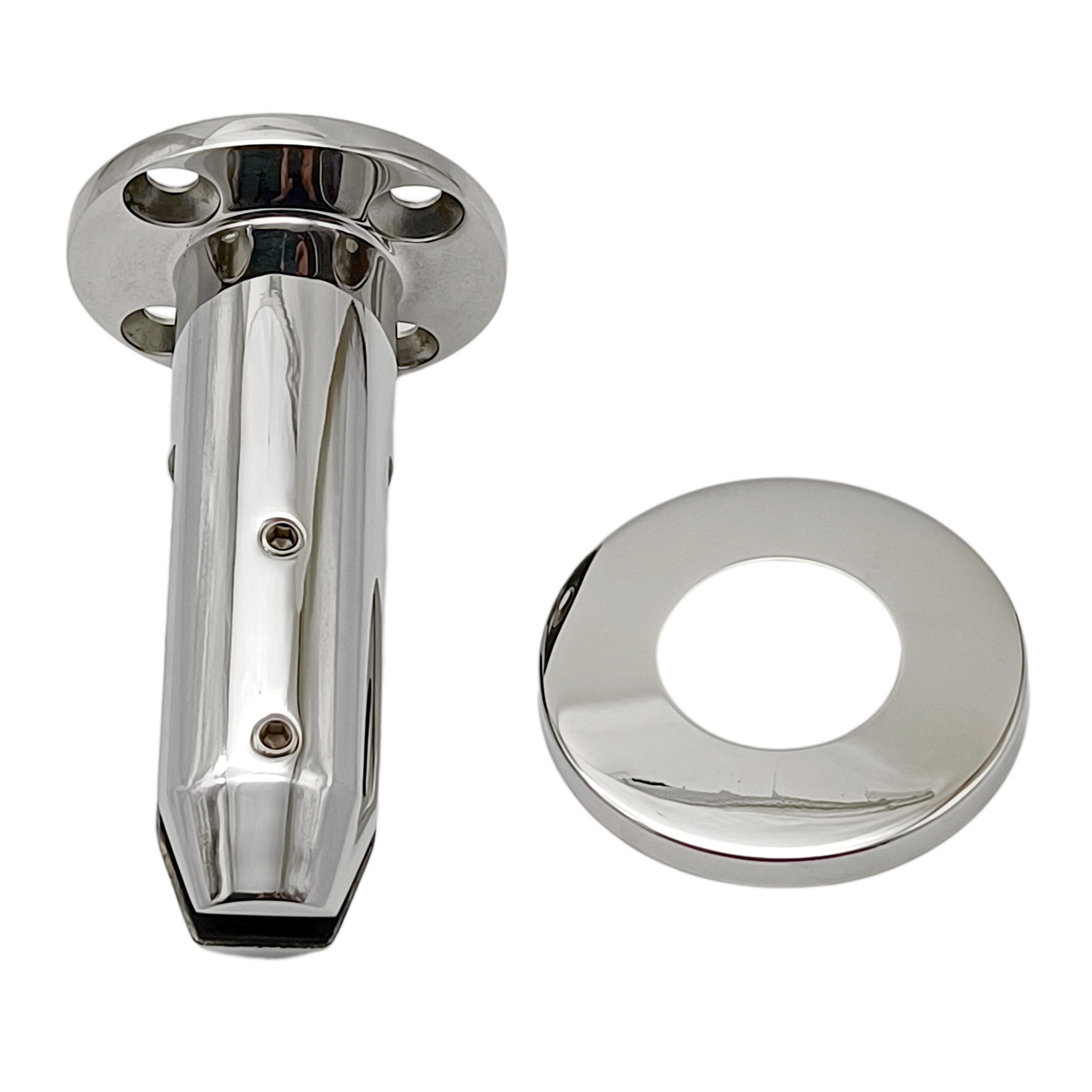 2205 스테인레스 스틸 프레임리스 계단 난간 유리 클램프, 풀 펜스 유리 난간, 둥근 유리 마개