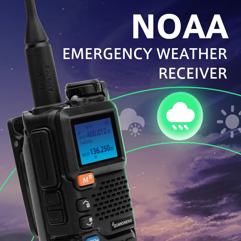Quansheng UV-5R PLUS UHF VHF Walkie Talkie de mano 5km Radio bidireccional Radioaficionado Transceptor multibanda de larga distancia Radio AM FM
