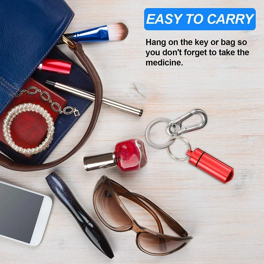 Draagbare Mini Waterdichte Aluminium Pillendoos Gevallen Container Organizer Opslag Tabletten Fles Geneeskunde Vitamine Pillendozen Visoliën