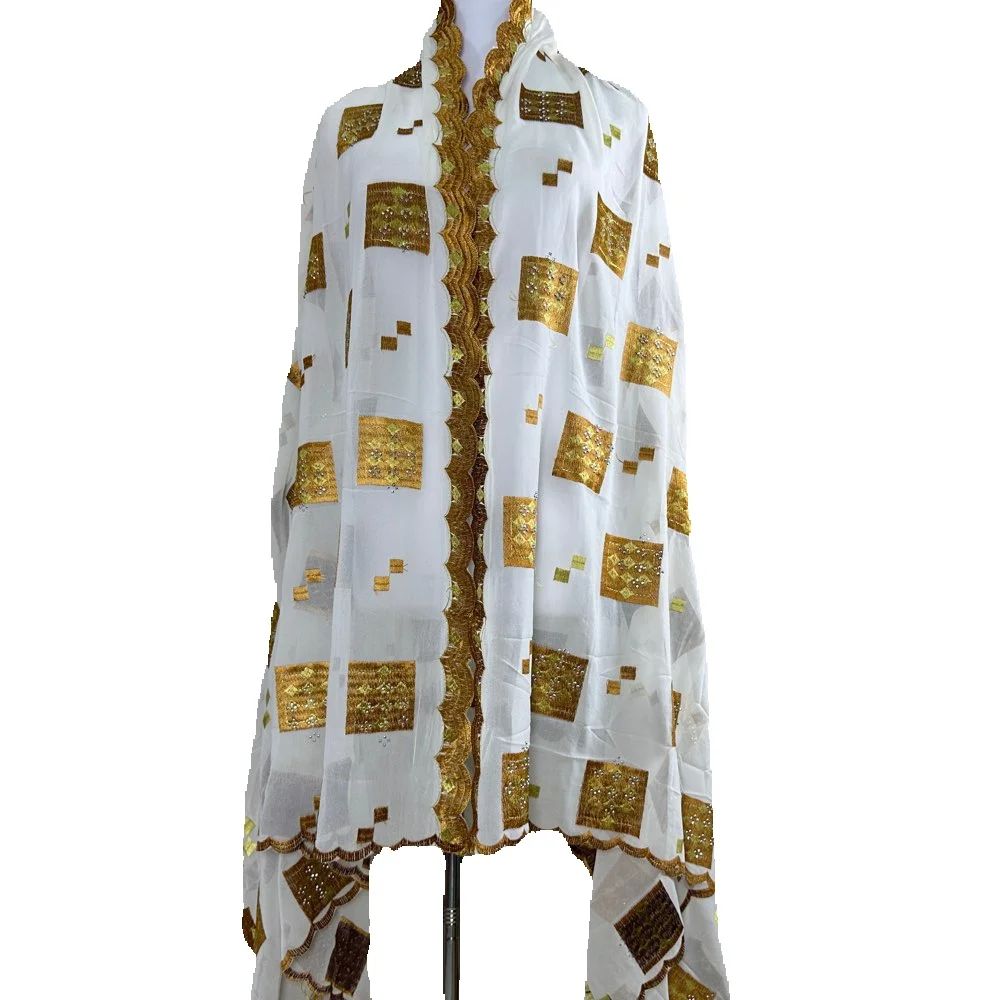 2023 neue Dubai Schal Für Muslimische Frauen Afrikanische Chiffon große Hijab Islam Hijab Pashmina Turban Kopftuch Stickerei Schals