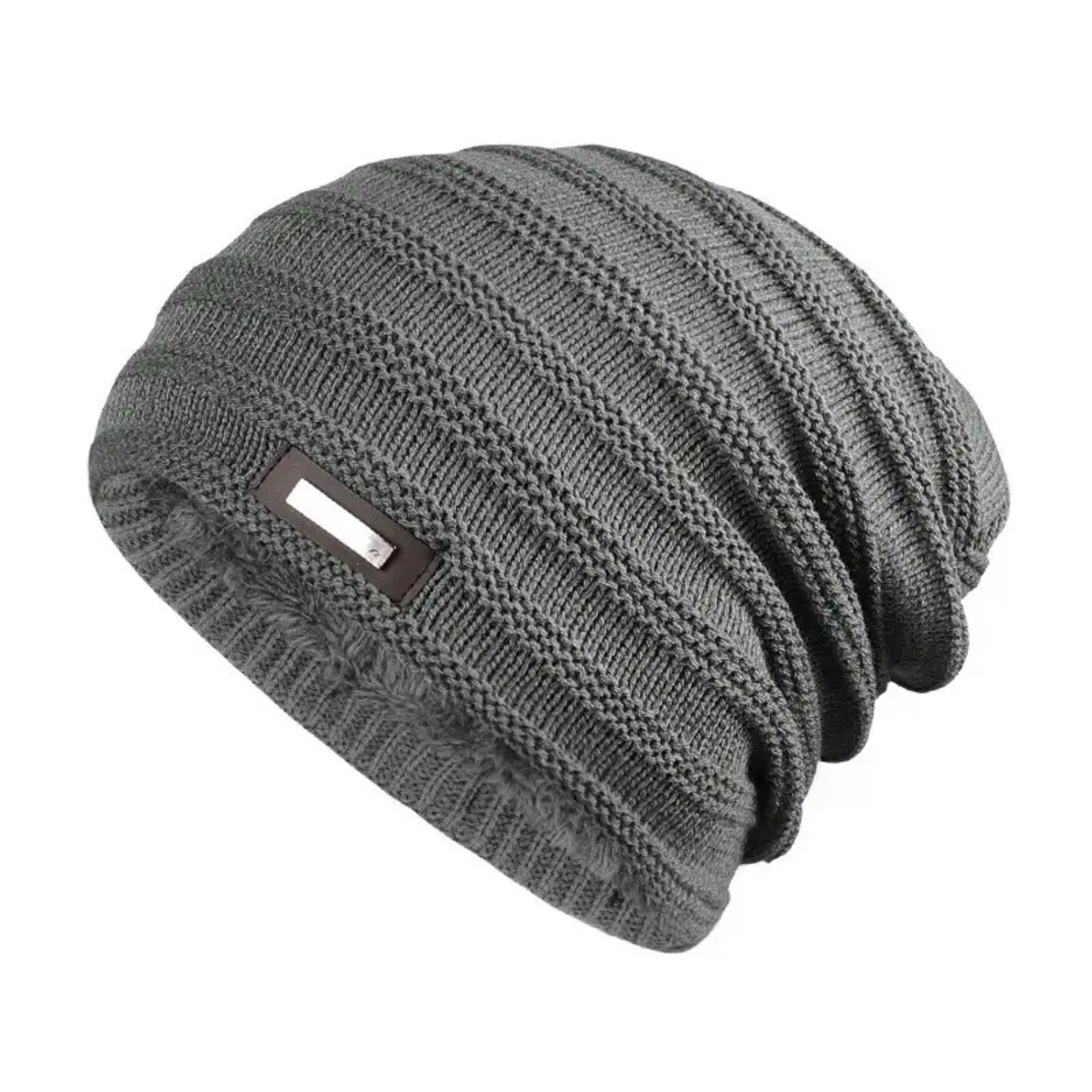 Men's Winter Warm Fleece Knitted Hat Outdoor Pullover Cap - Stay Cozy and Stylish in the Cold!