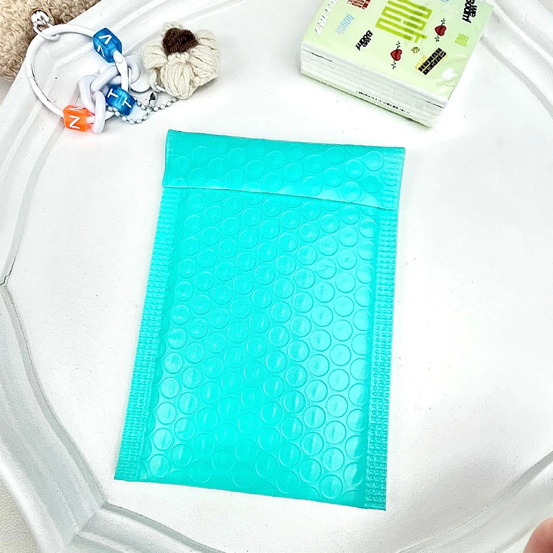 10 unidades/pacote simples doces cor sacos de bolhas com adesivos de vedação envelope cartão foto embalagem saco mailer sacos de envio para menina