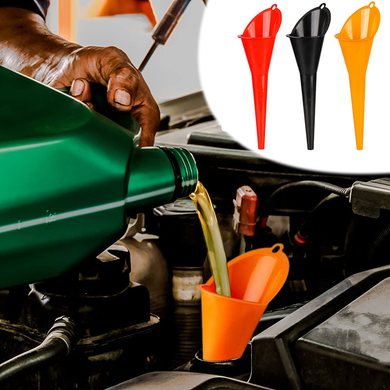 Auto Lange Stiel Trichter Benzin Motor Öl Kraftstoff Füllung Werkzeug Motorrad Lange Mund Trichter Kunststoff Auto Anti Splash Lange Öl Trichter