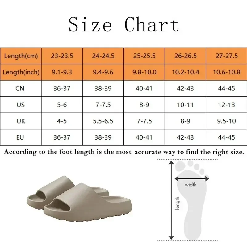 รองเท้าแตะผู้ชาย EVA นุ่มหนา Soled รองเท้าแตะแฟชั่นฤดูร้อนและรองเท้าแตะชายหาด Yeezys Slides ของผู้หญิง