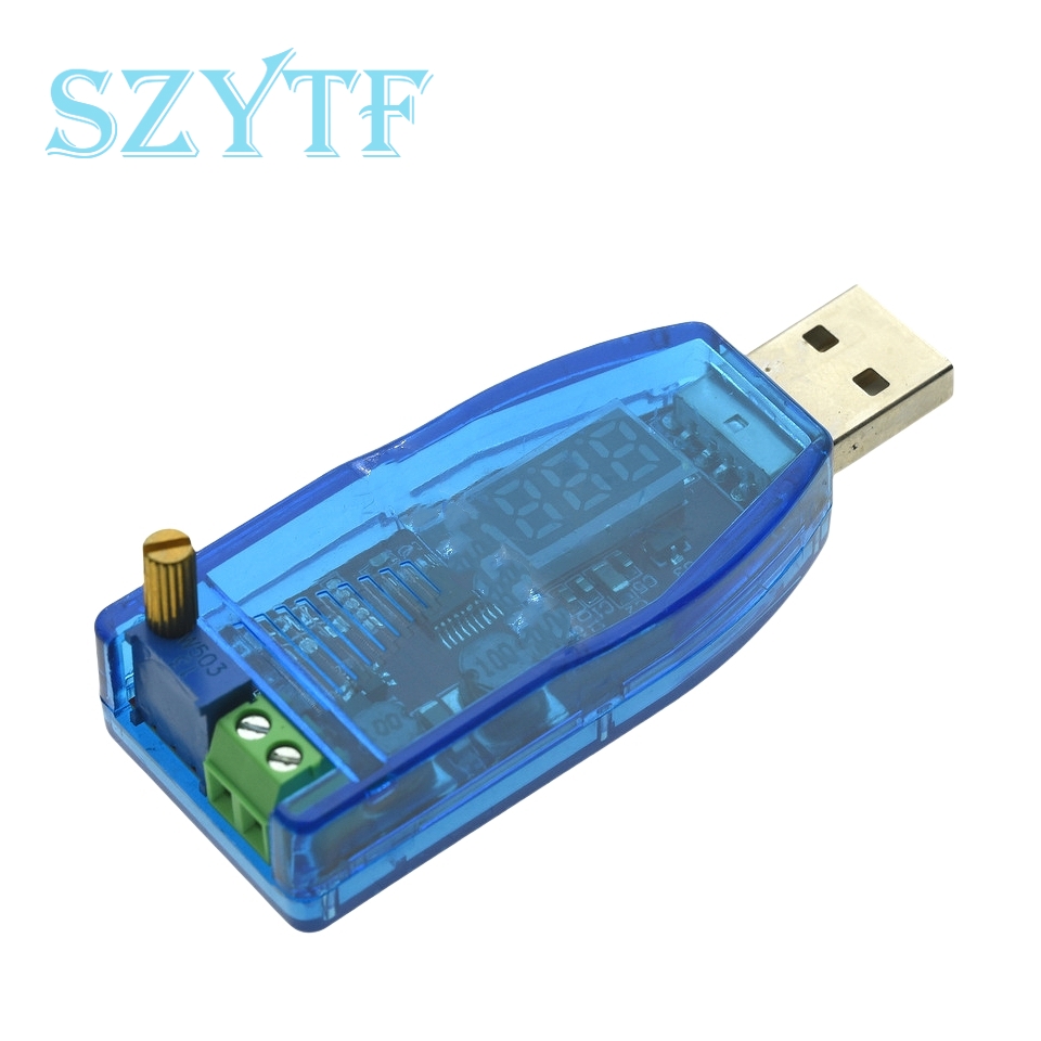LED DC-DC 5V a DC 1-24V potenciómetro ajustable USB reductor/abajo convertidor Buck Boost fuente de alimentación módulo regulador de voltaje