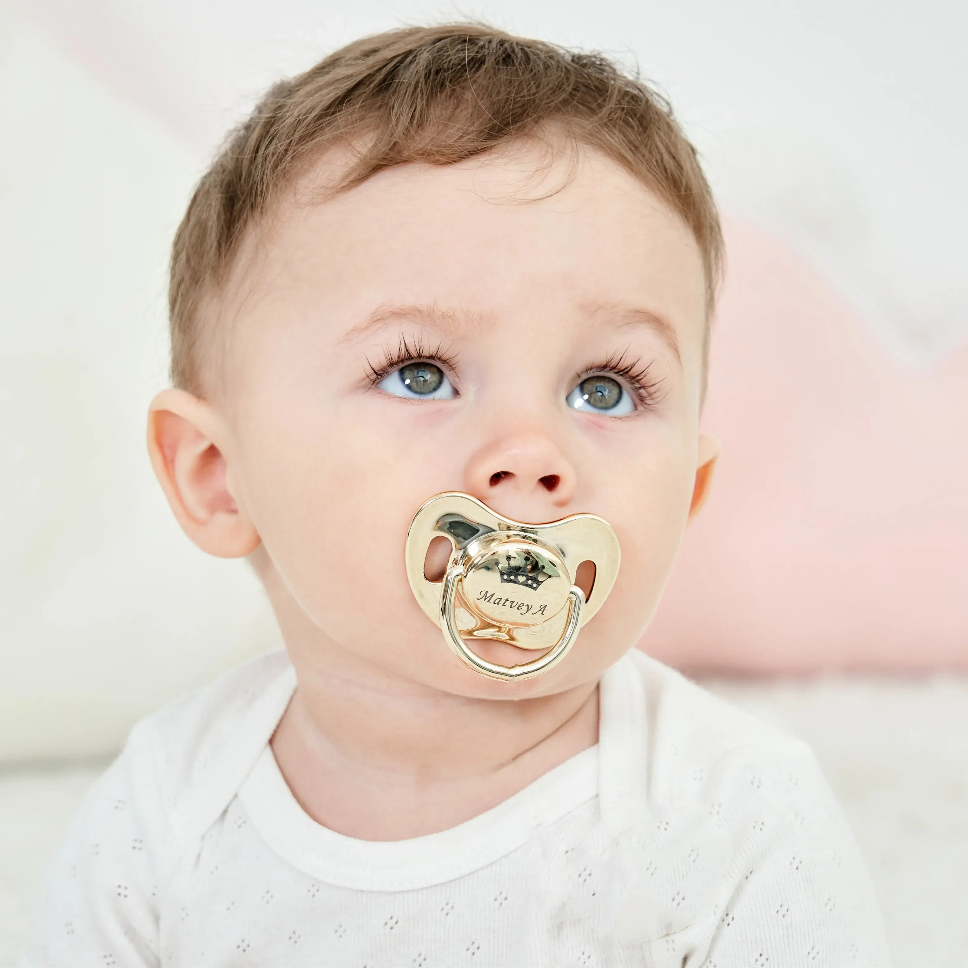 ( 2pcs ) MIYOCAR Personalized & Custom Pacifier with Name Unique Gift for Baby Girl and Boy BPA free Pacifier Clip