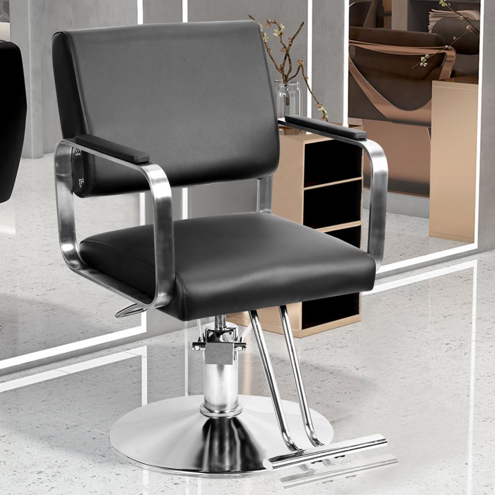 Poltrona da barbiere idraulica, poltrona da salone per parrucchiere, poltrona da styling resistente con poggiapiedi, poltrona da salone di bellezza per shampoo
