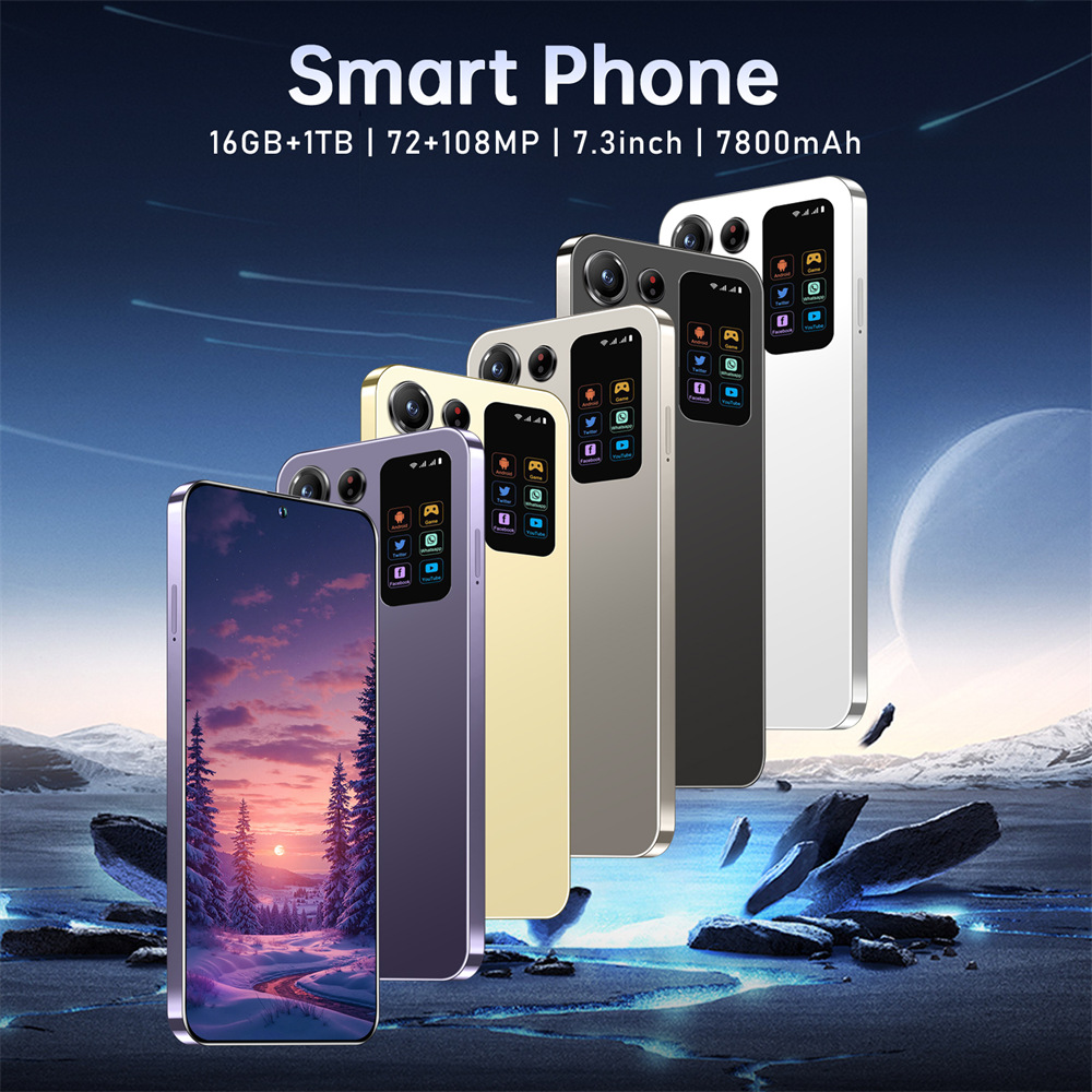 New SMS24 Ultra smartphone 7.0 HD Screen Cell phone 16GB+1TB Cellphones Dual Sim Face Unlocked 5G Original Mobile Phones Android