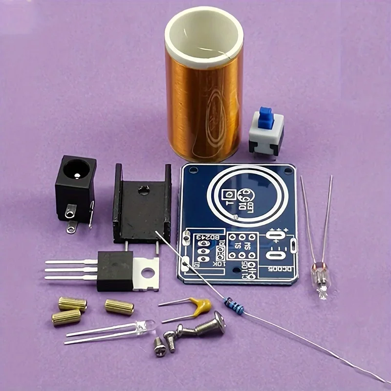 Mini kit de bobina Tesla, BD243, proyecto electrónico de bricolaje, práctica de soldadura manual, no requiere batería, no láser para aficionados