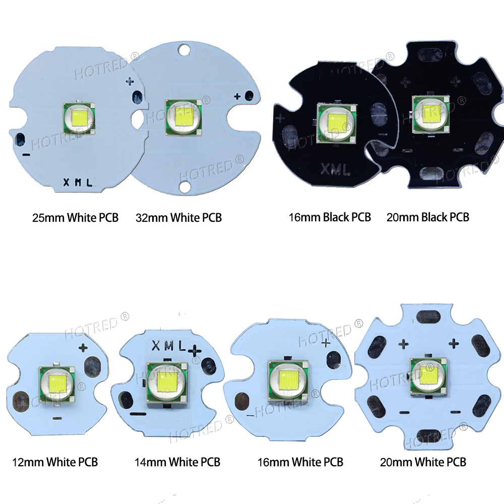 1 CHIẾC CREE XML XM-L T6 LED U2 10 W Trắng Lạnh 10000 K Trắng Ấm LED Cao Cấp Bộ Phát diode với 14mm 16mm 20mm 25mm PCB cho DIY