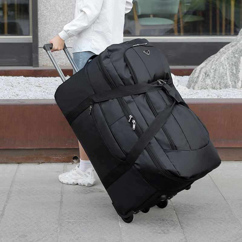 2025 novos sacos de viagem com rodas oxford pano trole saco de bagagem organiza sacos dobráveis qualidade tamanho grande malas valises