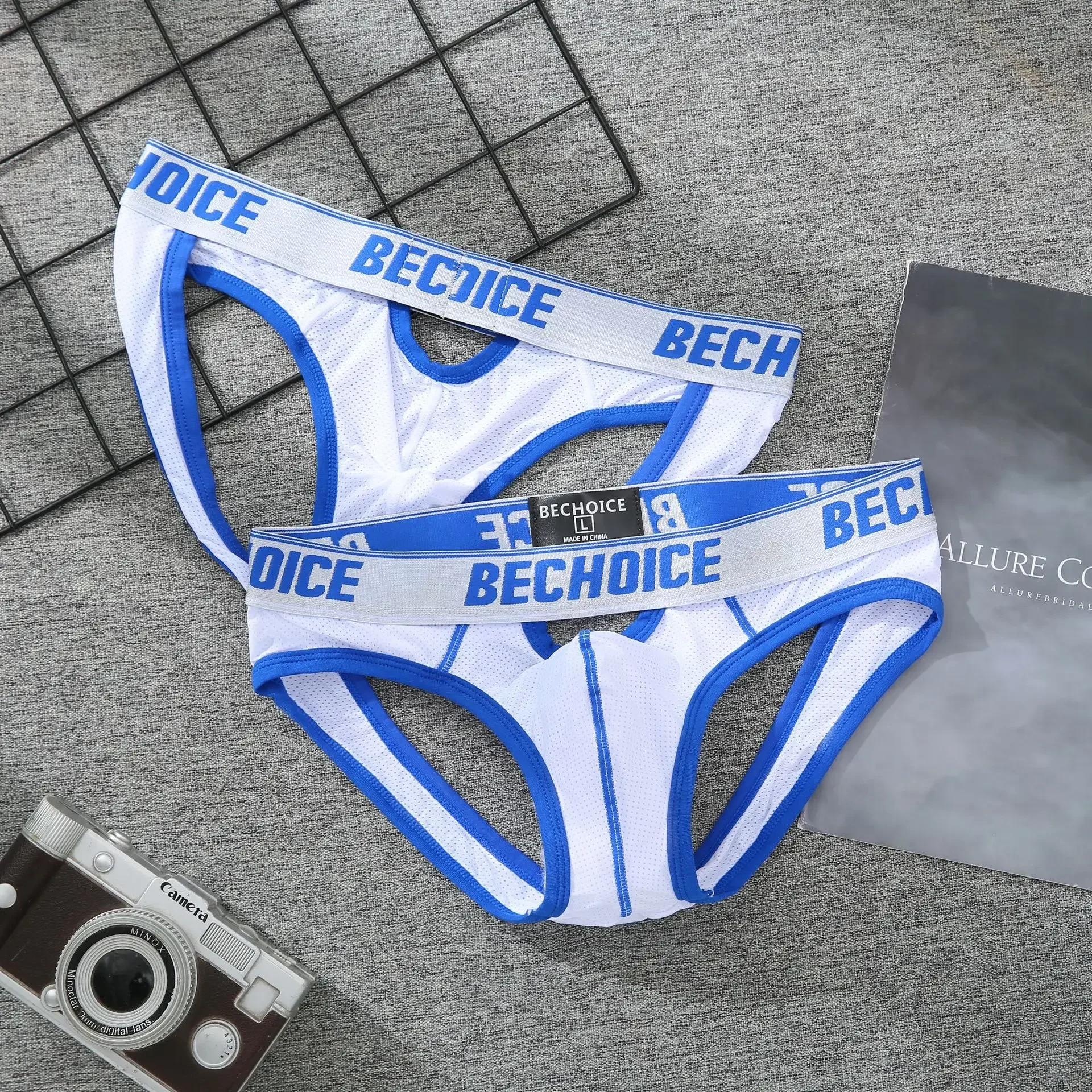 メンズバック中空ローウエストセクシー下着ユースダブルTパンツ