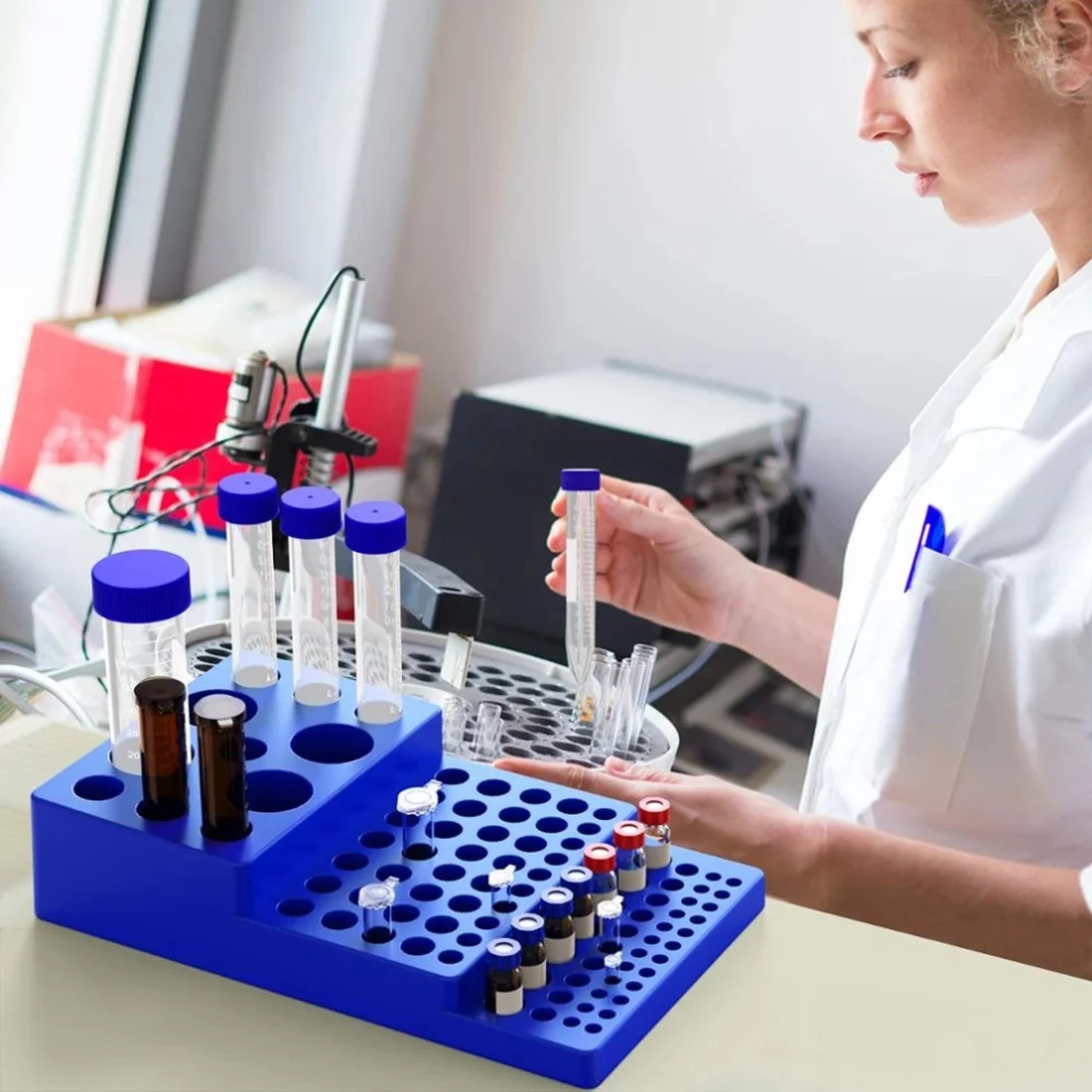 Multifunctional Centrifuge Tube Rack 0.2/0.5/1.5/2/5/10/15/50Ml Stepped หลอดทดสอบอุปกรณ์ห้องปฏิบัติการ