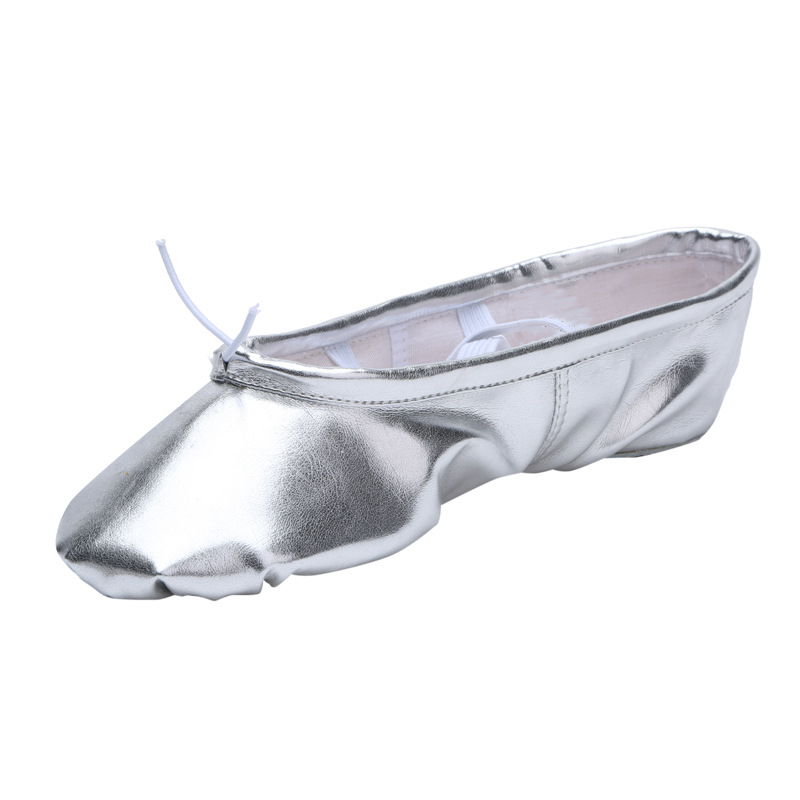 TOVEKIN calidad oro plata PU rendimiento Yoga danza del vientre zapatos suela suave gimnasio Ballet zapatos de baile niños niñas mujer