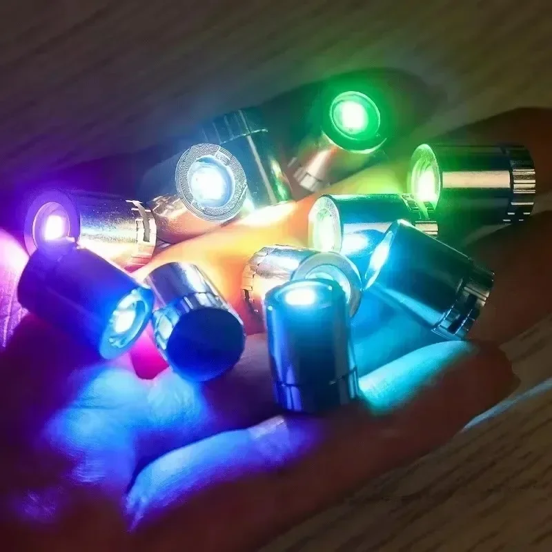 50/10PCS Small LED Light Bulb Miniature Lantern Wick Base Battery Powered Colorful Lights Handcraft Lightingtiny Luminous Decor