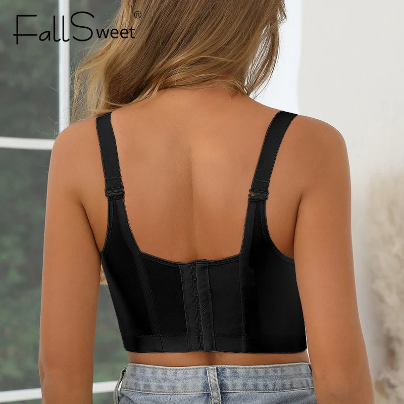 ถ้วยลึก Bra Push Up Bras สําหรับผู้หญิง PLUS ขนาดซ่อน Incorporated สบาย Full Back Coverage ชุดชั้นในกลับไขมัน Shaper Brasiere