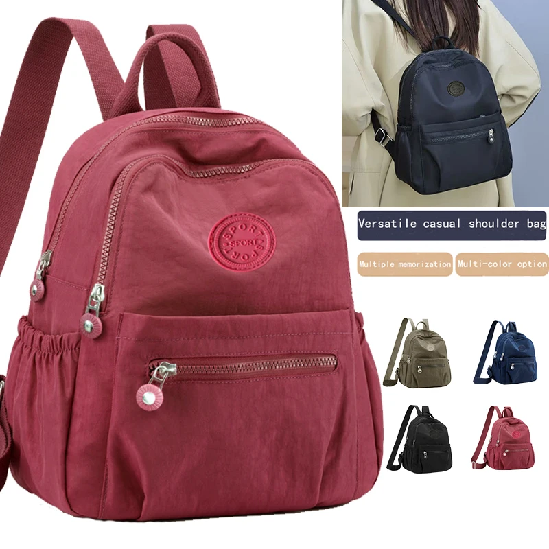 Borsa a tracolla doppia, tessuto Oxford alla moda, borsa da uomo e da donna, tessuto in nylon, zaino per lo shopping casual