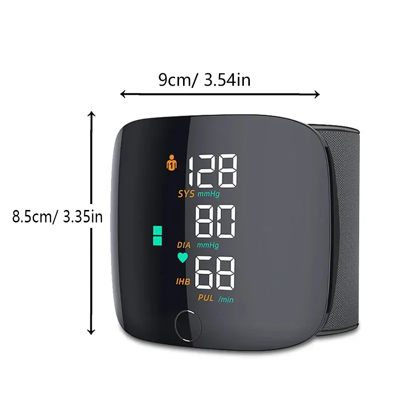 การแพทย์อัตโนมัติ Sphygmomanometer ดิจิตอลแขนข้อมือ BP เครื่องวัดความดันโลหิต Tensiometer Tonometer Heart Rate Pulse Meter