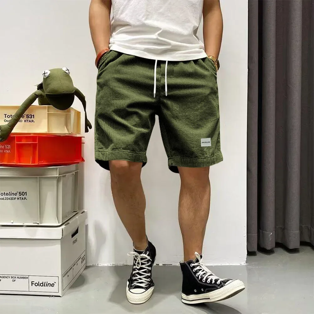 Männer Sommer Shorts Cord Kurze Hosen Baggy Lose Basketball Shorts Casual Männliche Jogginghose Elastische Taille Sport Shorts
