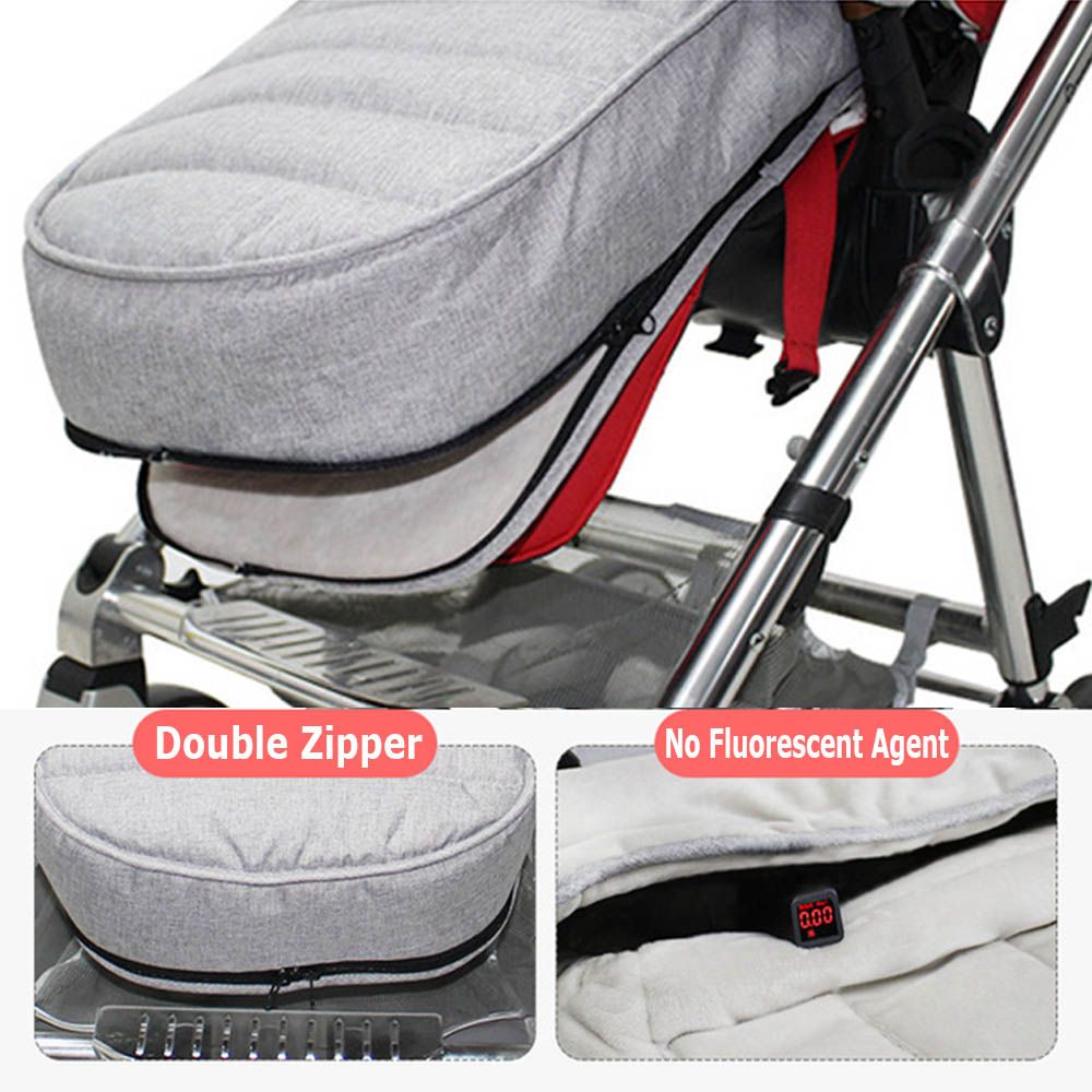 Saco de dormir impermeable para cochecito, cojín grueso a prueba de viento, cálido, para invierno