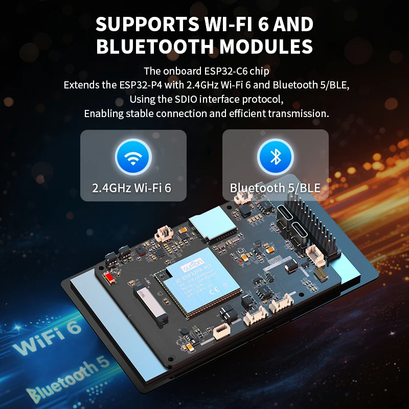 La placa de desarrollo de pantalla capacitiva IPS de 4,3 pulgadas (480*800) admite programación táctil ESP32-P4/ESP32-C6