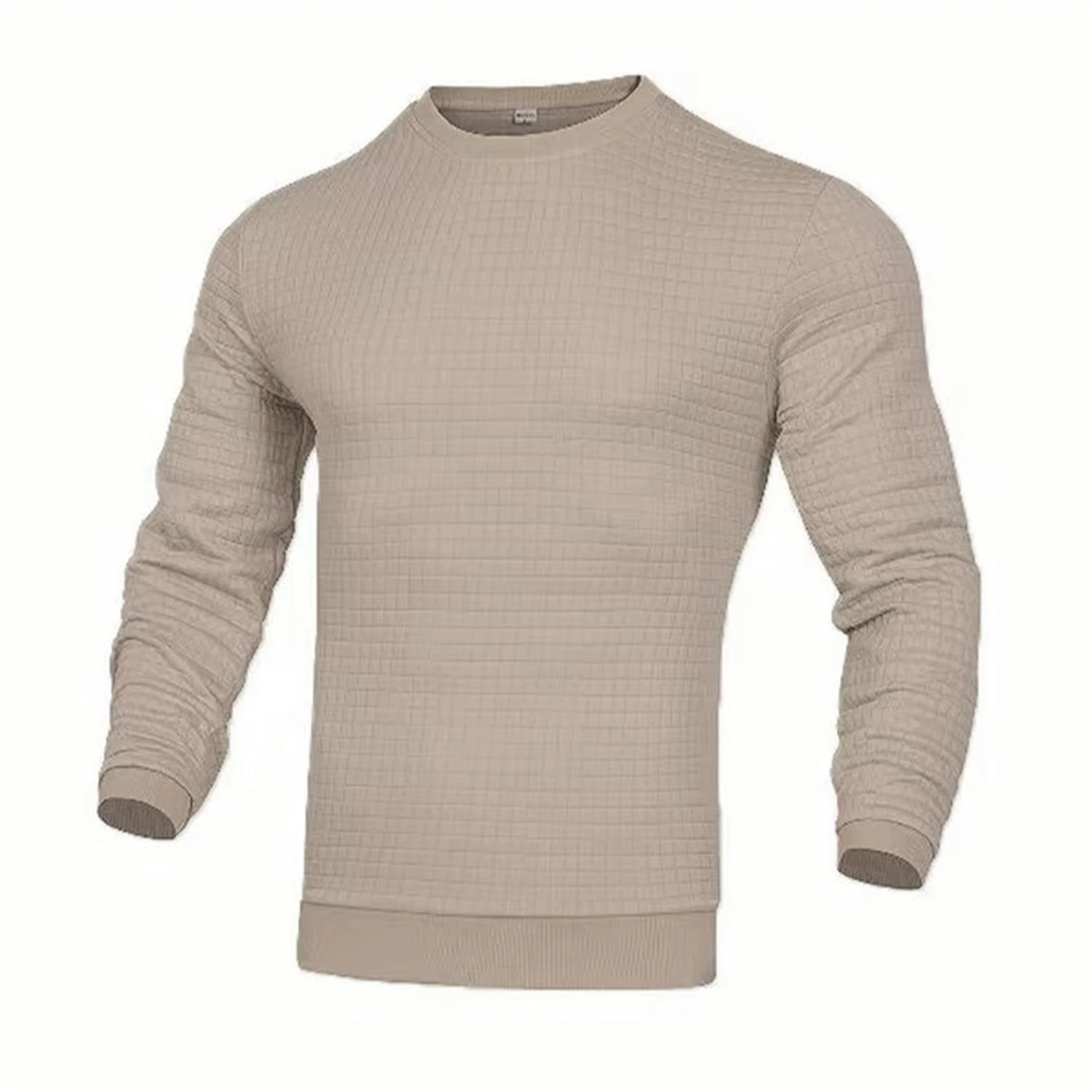 Casaco masculino moda pequena verificação Waffle juventude em torno do pescoço jacquard xadrez com capuz