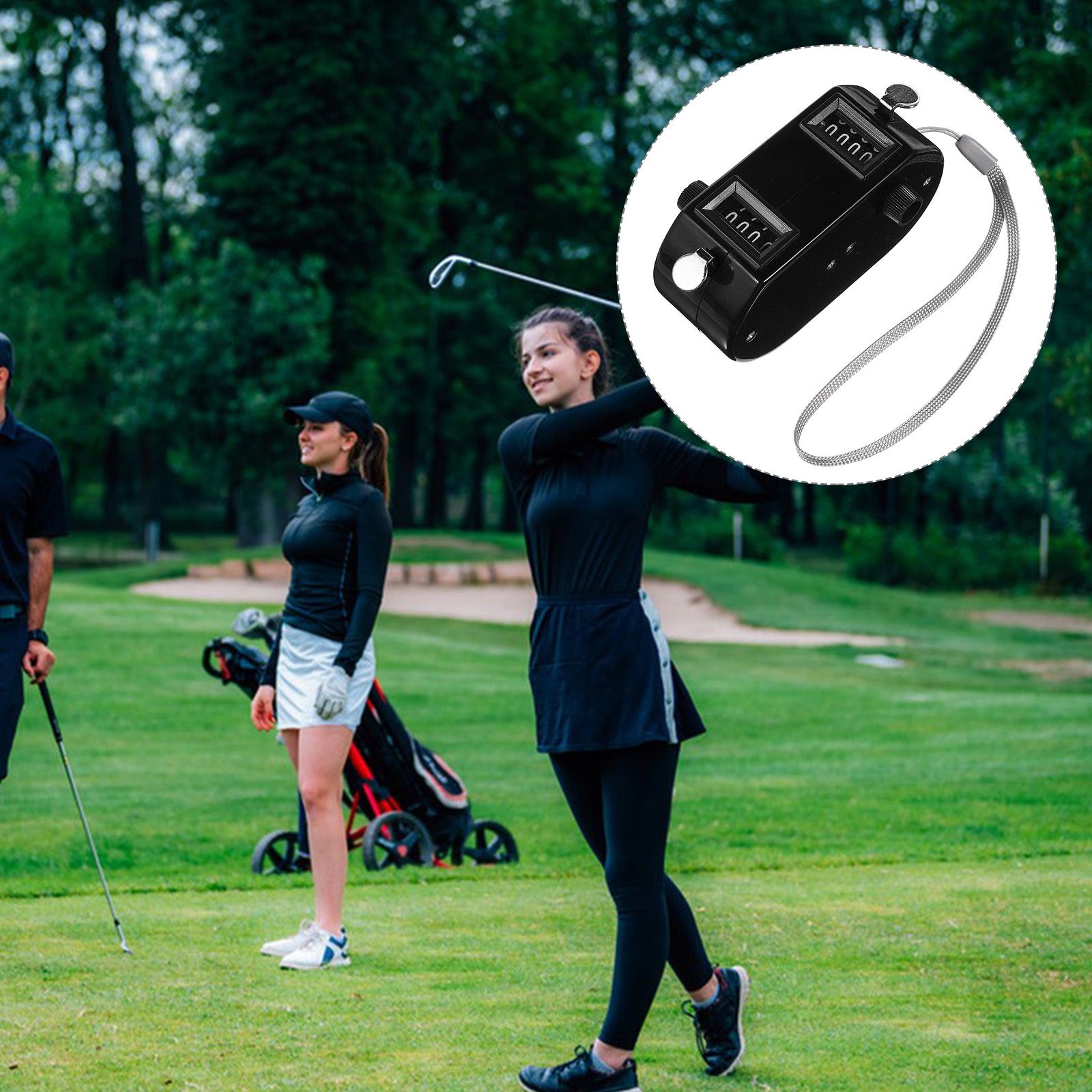Bidirectional Counter Tally Clicker Hand Golf Score Keeper Baseball Pitch Visitor Mechanical Portable Small Clear