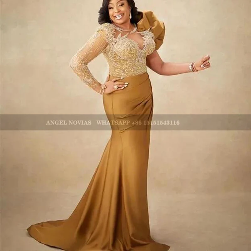 Vestido largo personalizado de sirena para dama de honor con hendidura, fiesta Formal de noche, fiesta de cumpleaños, vestidos para madre del novio de celebridades