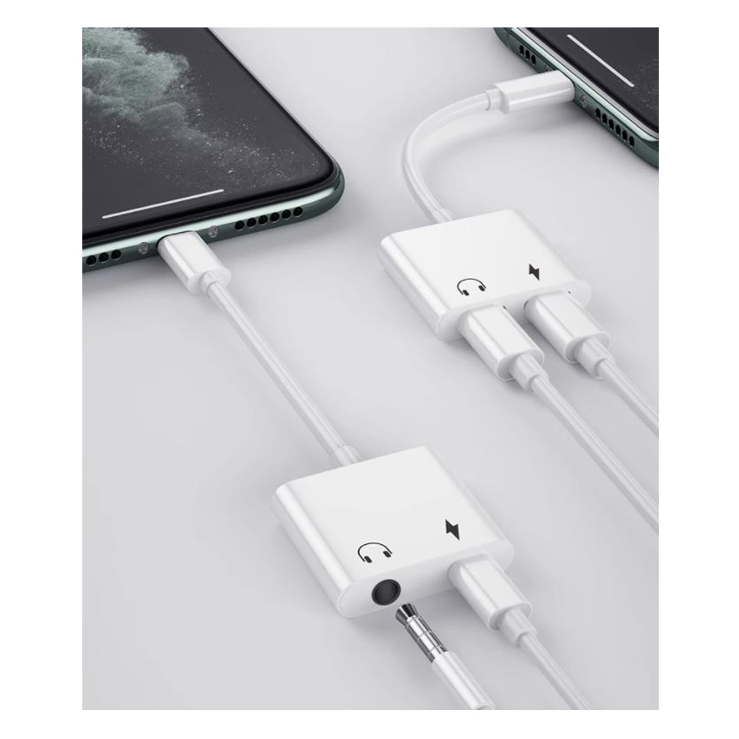 Konverter Lightning | Adaptor cocok untuk audio/pengisian daya ponsel Apple, antarmuka Lightning/3.5mm