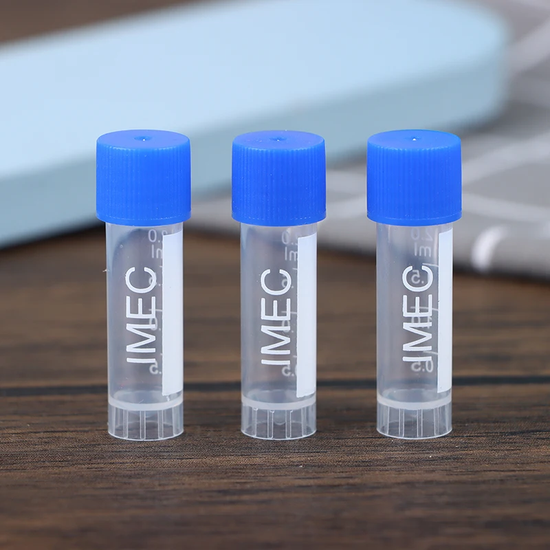 Provette crioviali graduate in plastica da 50 pezzi 1,8 ml (2 ml) Provette per conservazione a freddo campione di congelamento con tappo a vite