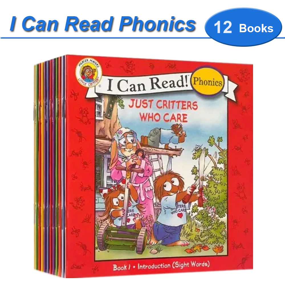 I Can Read Phonics 12 冊/セット はじめての絵本 英語物語ポケットブック 子供用 キッズ ベビー モンテッソーリ 読書