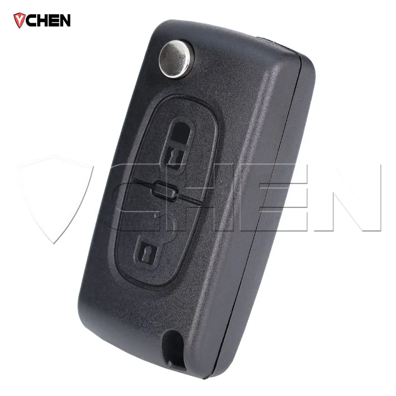For Peugeot 207 307 308 407 607 807 Remote Key Case For Citroen C2 C3 C4 C5 C6 Flip Folding Car Key Shell 2/3/4 start Buttons