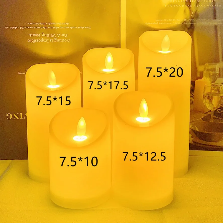 HZZKZZ 스윙 LED 전기 촛불 램프 Flameless 양초 결혼식 장식을위한 배터리 구동 양초 생일 파티 용품