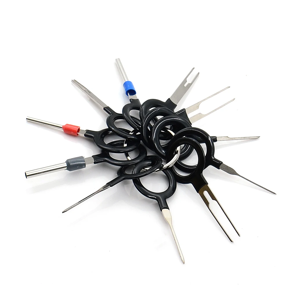 26Pcs Auto Terminal Entfernung Reparatur Werkzeuge Elektrische Verkabelung Crimp Stecker Pin Extractor Kit Schlüssel Automotive Stecker Abzieher