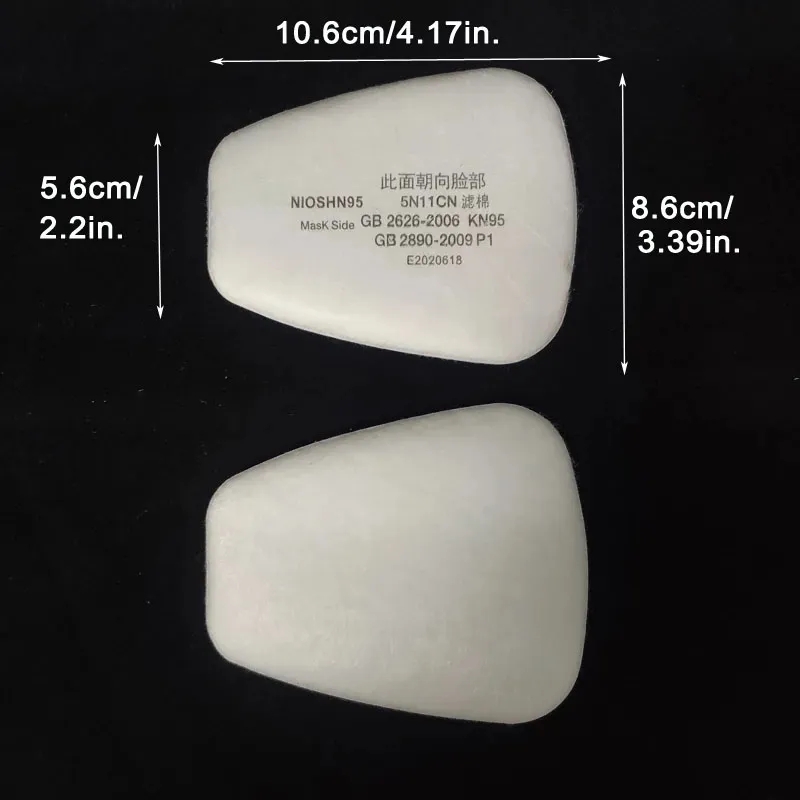 Filtro industrial a prueba de polvo para mascarilla de Gas 3M, respirador químico reemplazable de algodón para pintura en pulverización, 10/50 piezas, 5N11, 6200/7502/6800