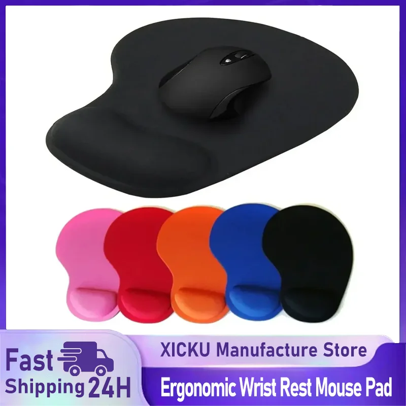 Alfombrilla ergonómica para ratón con reposamuñecas, cómoda soporte para muñeca, alfombrilla antideslizante para ratón, alfombrilla suave para PC, portátil y ordenador