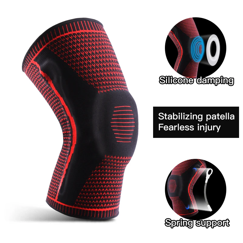 1 PC Knie Pads Strap Patella Mediale Unterstützung Meniskus Silikon Kompression Schutz Sport Knie Hosenträger Basketball Laufen Prot