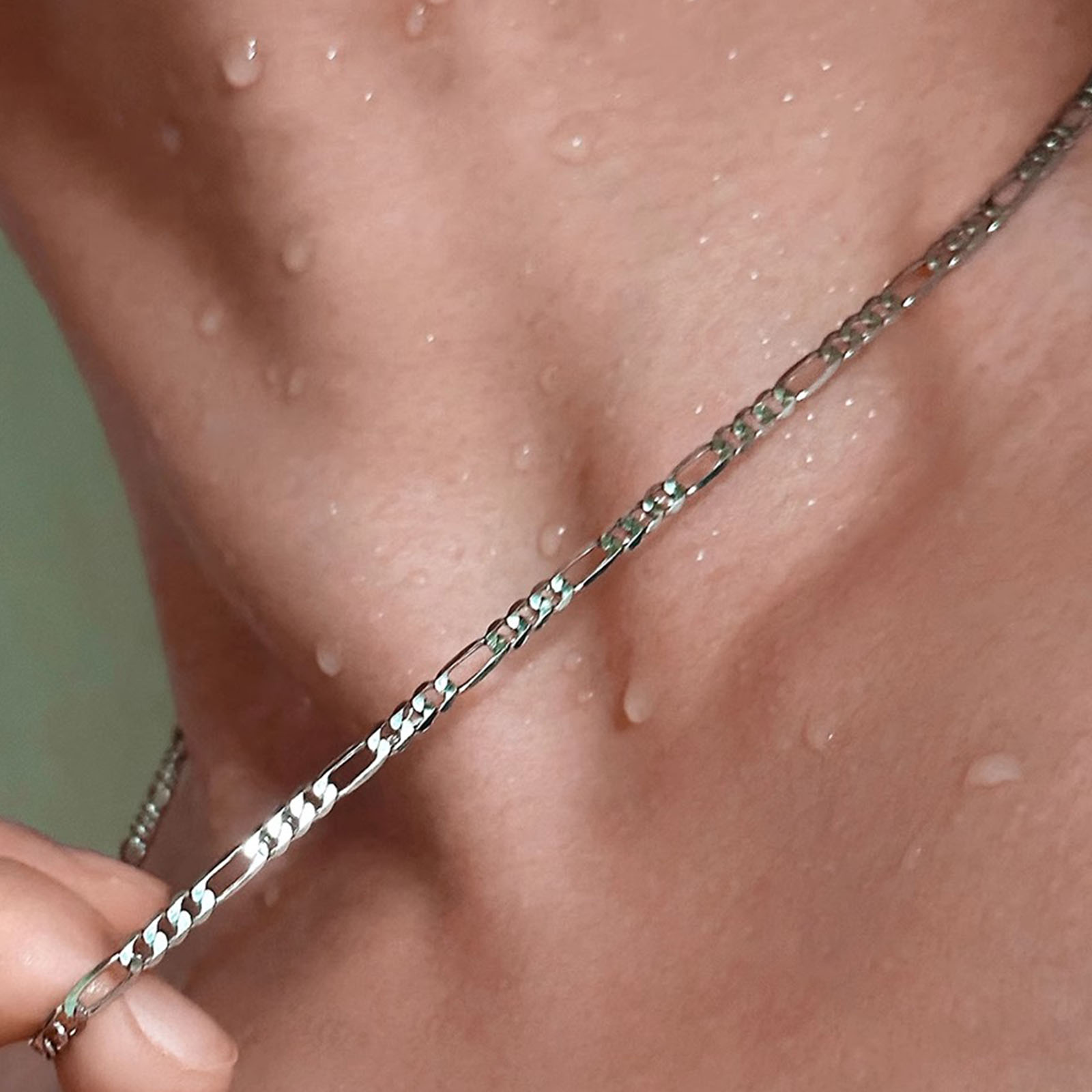 Nobre chegam novas 925 prata 4mm corrente para homens mulheres pulseira colar conjunto de jóias senhora presentes de natal encantos casamento