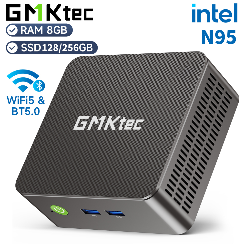 GMKtec G3S Mini PC Intel Alder Lake N95 Windows 11 Pro Mini PC 8GB DDR4 128/256GB PCIe M.2 SSD WiFi 5 BT5.0 Desktop Computer