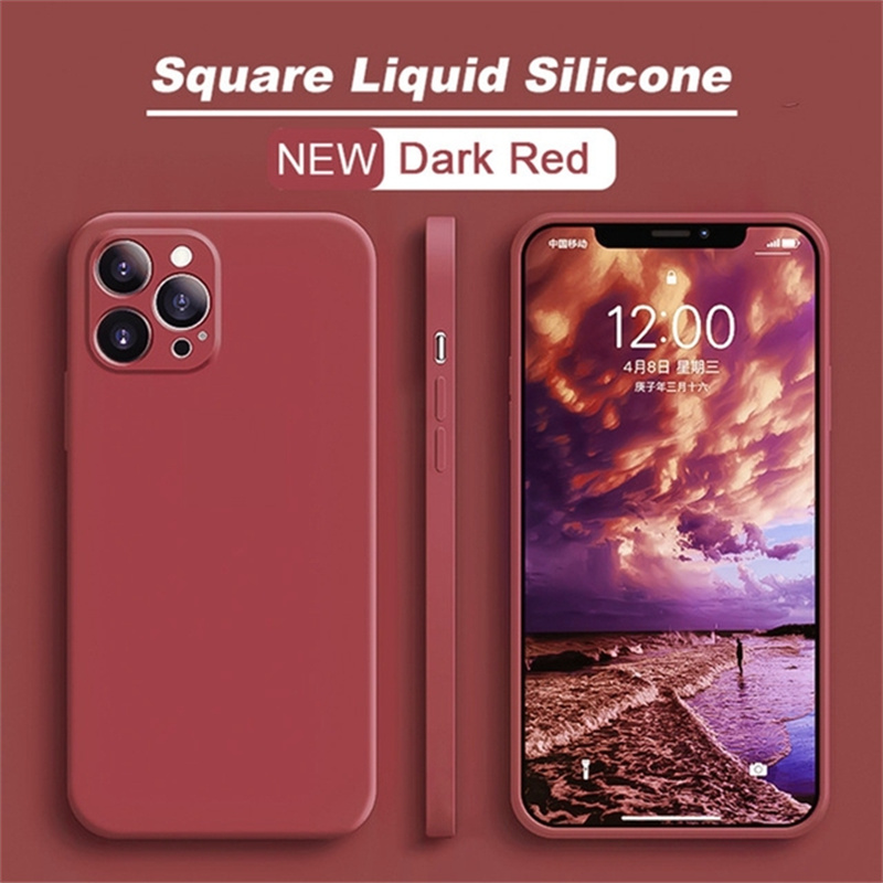 Original Quadratische Flüssigkeit Silikon Telefon Fall Für iPhone 11 12 13 14 15 Pro Mini XS Max X XR 15 plus Objektiv Schutz Abdeckung Coque
