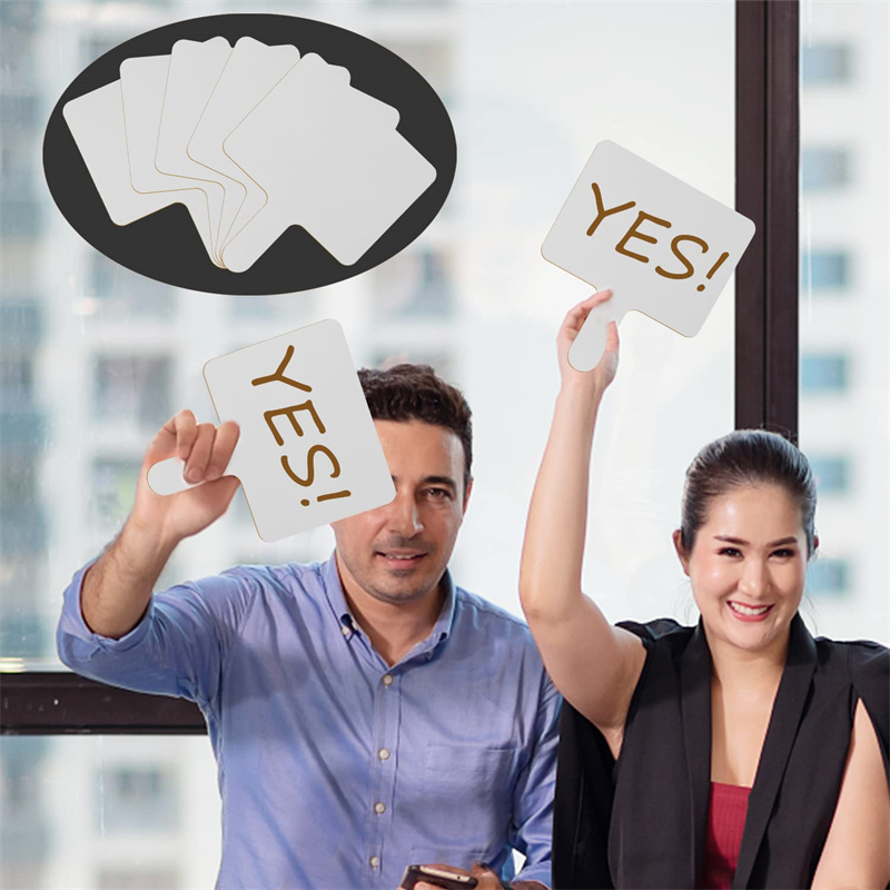 10PCS Answer Board Handheld Student Kids Whiteboards White Double Sided Small Game Props Melamine Reusable Whiteboard Child Kids